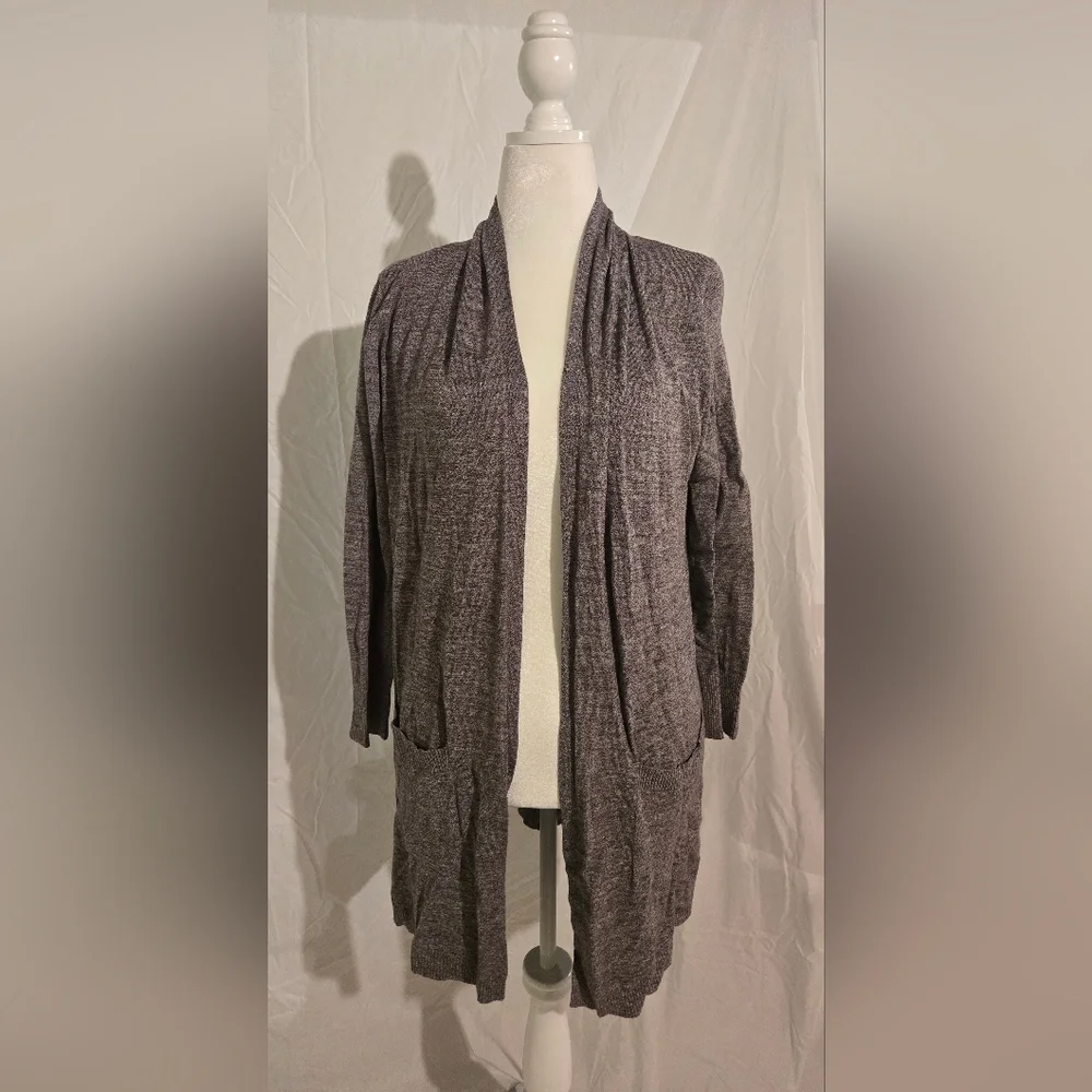 Cyrus Women's Charcoal Open-Front Cardigan